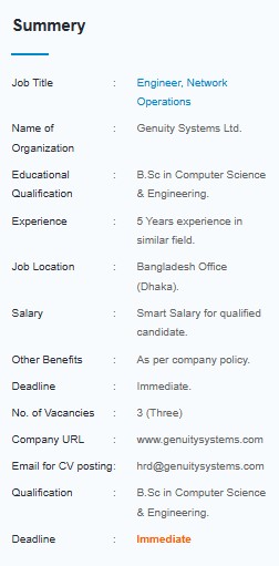 Engineer, Network Operations